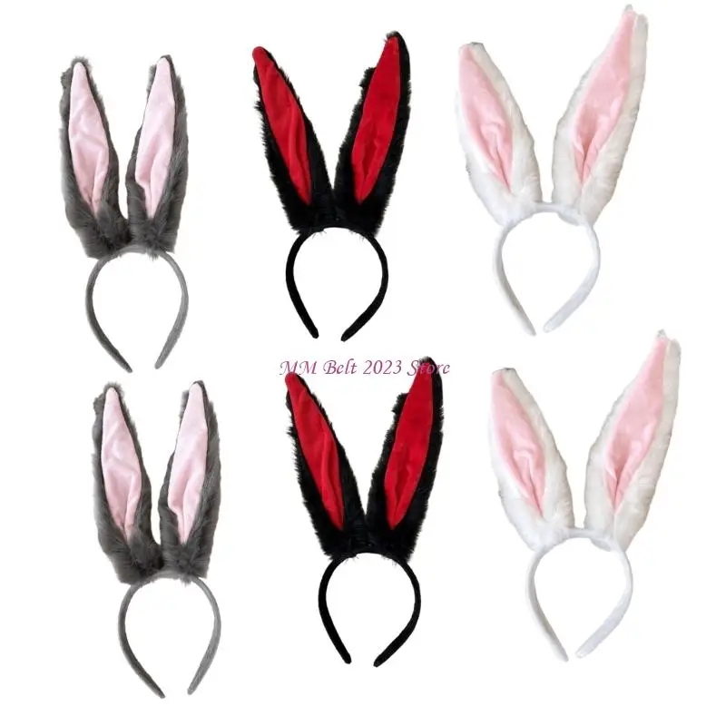 49ME Grote Konijntjes Oren Haarband voor Vrouwen Meisje Mode Hairhoop voor Cosplay Party Festival Gelegenheid Pasen Party
