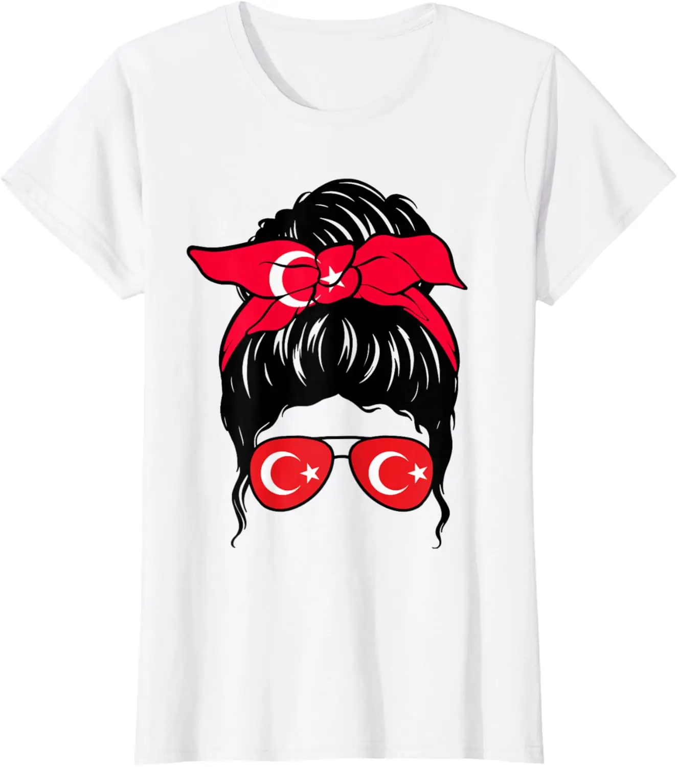 Girl Türkiye Turkish Flag Turkey Türk Kizi T-Shirt 100% Cotton Trendy Y2K Short-Sleeve Tee – Soft, Quick-Drying, &