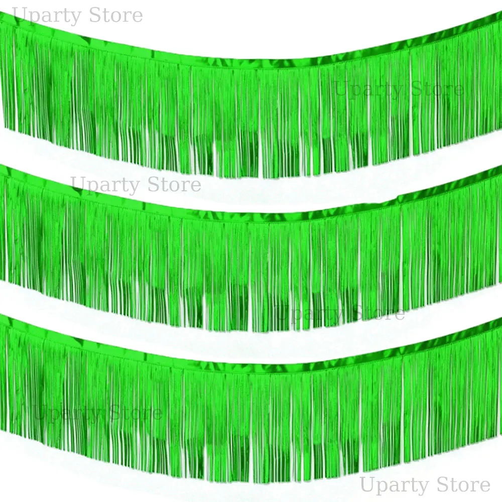 3er-Set Folien-Hängefransen-Girlande, 3M Metallische Quastenvorhänge, Banner für Geburtstag, Hochzeit, Festwagen, Party-Hintergrunddekoration – Detail 11
