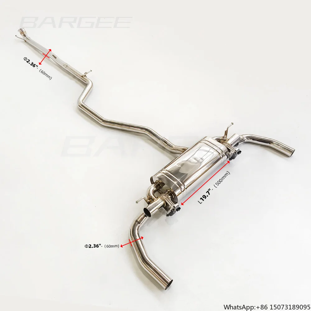 

Bargee Valvetronic EXHAUST CATBACK for W176 CLA GLA180 CLA GLA200 1.6T 2014~2020 Muffler Exhaust Pipes