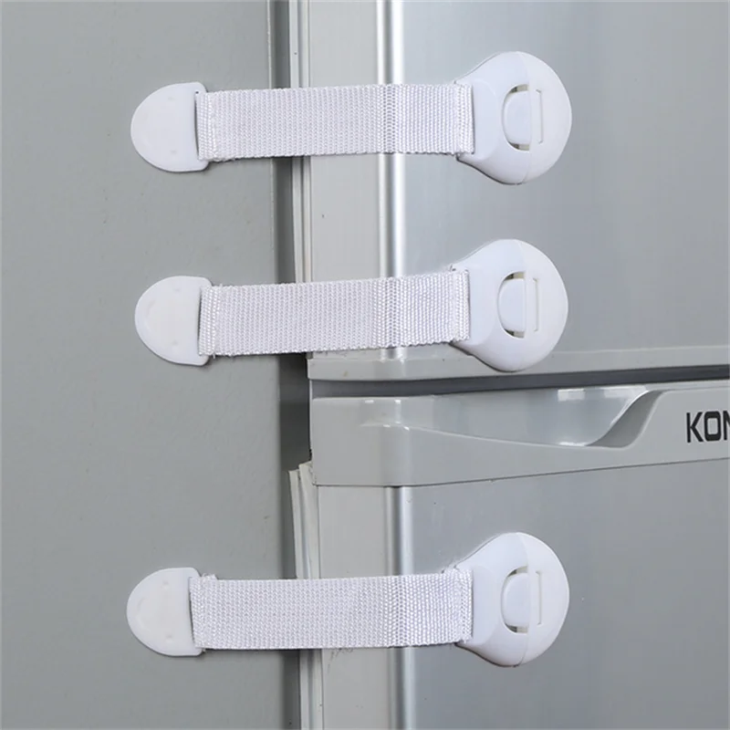 5/10PCS Baby Anti-Pinch Hand Safety Protection Cloth Lock Drawer Refrigerator Cabinet Door Multi-Functional Ribbon Lock Buckle