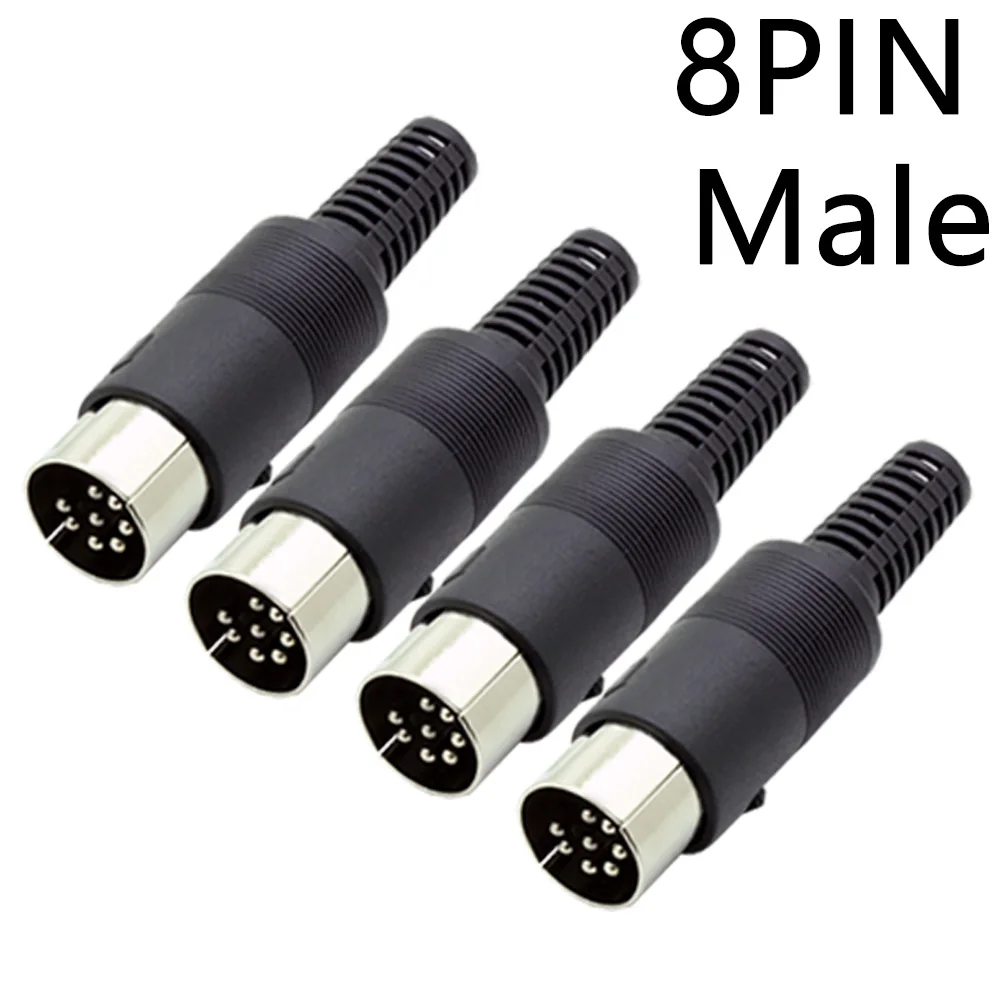 10PCS DIN Connector Male/Female DIN Plug Jack Socket Connector 3/4/5/6/7/8/13 PIN Chassis Cable Mount With Plastic Handle