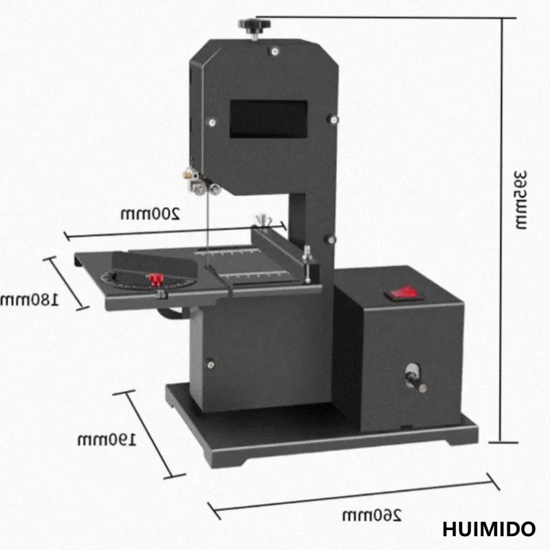800 W Electric Desktop Woodworking Band Saw Machine Small Multifunction Curve Cutting Tool With 1 Linear Saw Strip 1750RPM 70 MM