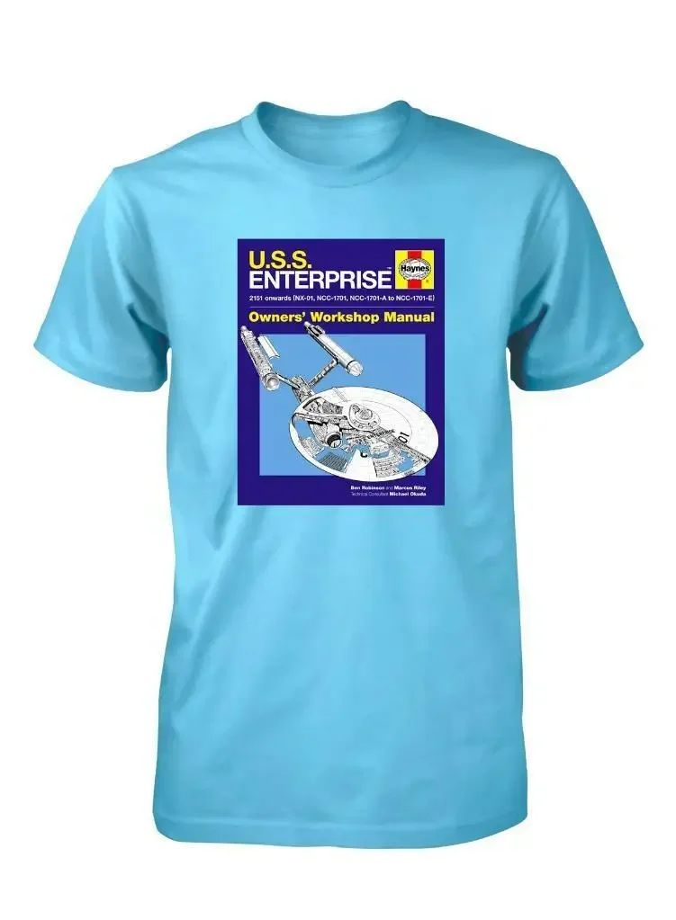 BNWT HAYNES ENTERPRISE STAR WORK SHOP MANUAL TREK SHIP  ADULT T-SHIRT S-XXL