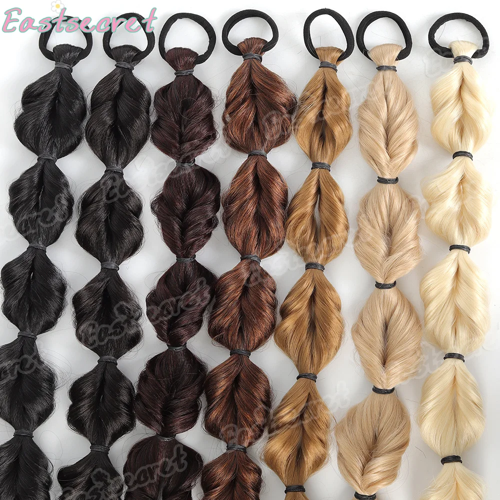 EAST-extensiones de trenzas largas sintéticas de 20 pulgadas, pelo trenzado sintético, linterna, cola de caballo con burbujas para mujer
