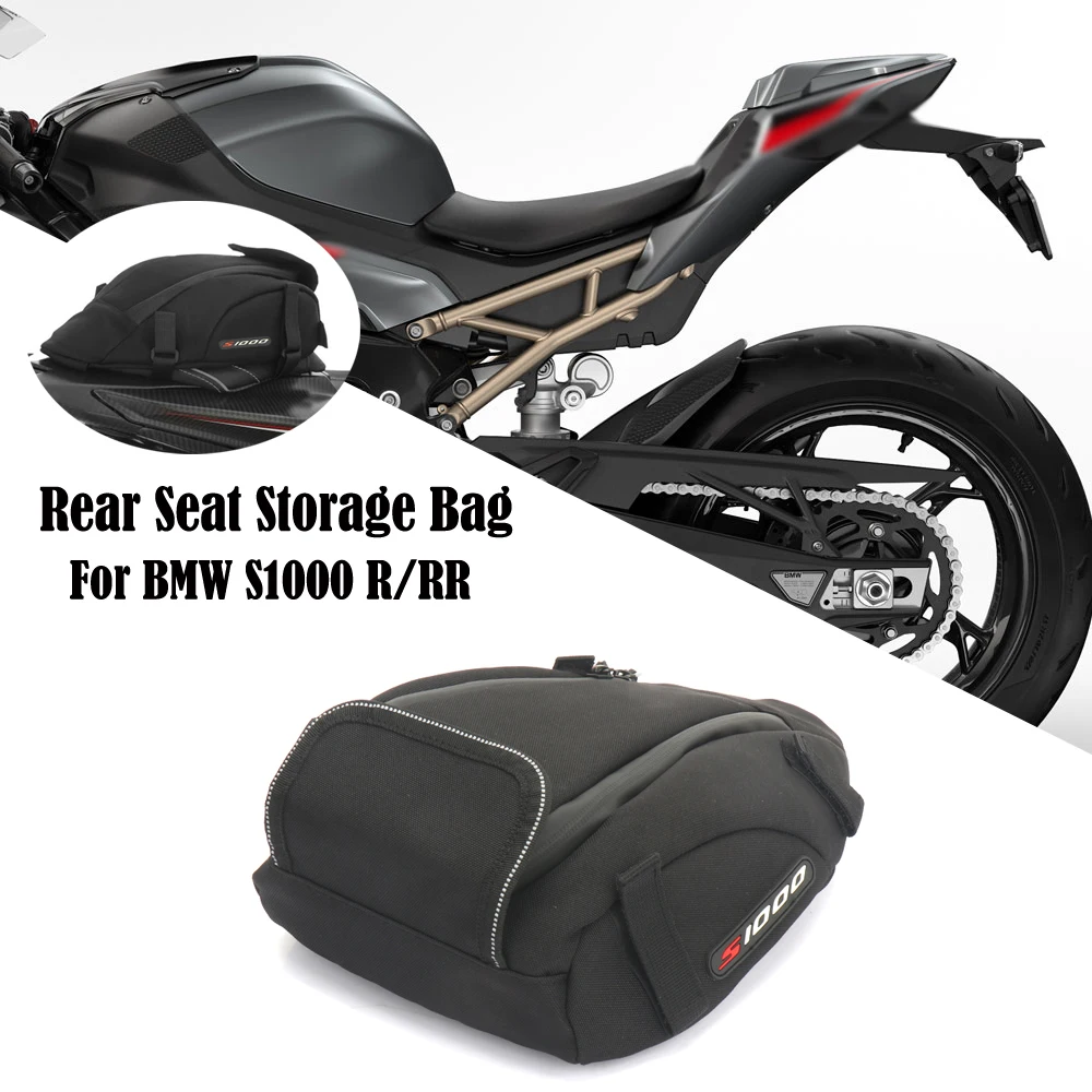 

For BMW S1000 S10000RR S10000R M1000RR Seat Bag SPORT - Black Storage Bag Saddle Bag Rear Seat Cushion Tool Bag Waterproof Bag