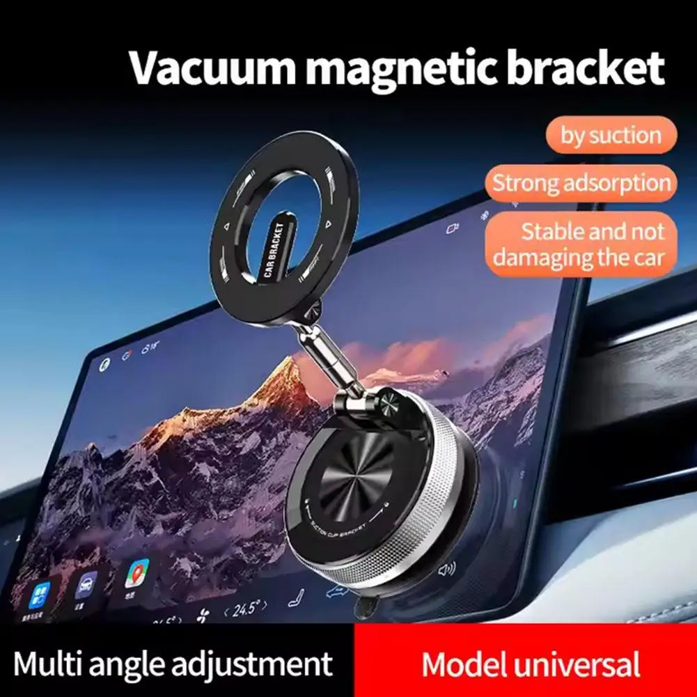 Strong Magnetic Vacuum Adsorption Car Phone Holder 360 ° Rotation Foldable Portable Phone Holder