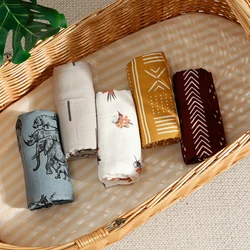 Kangobaby #My Soft Life# 2025 New 100% Cotton Baby Muslin Swaddle Blanket Newborn Wrap Infant Bath Towel Stroller Cover