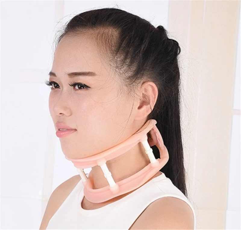 Adjustable Neck Support Silicone Cervical Collar Cervical Vertebra Tractor Separated Collar Support Orthotics
