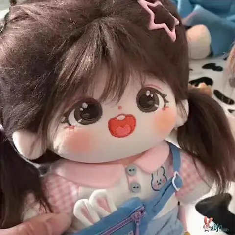 Kawaii 웃는 소녀 면화 인형 봉제 인형 장난감 20cm 일반 아기 드레스 박제 사용자 정의 그림 장난감 크리스마스 컬렉션 선물