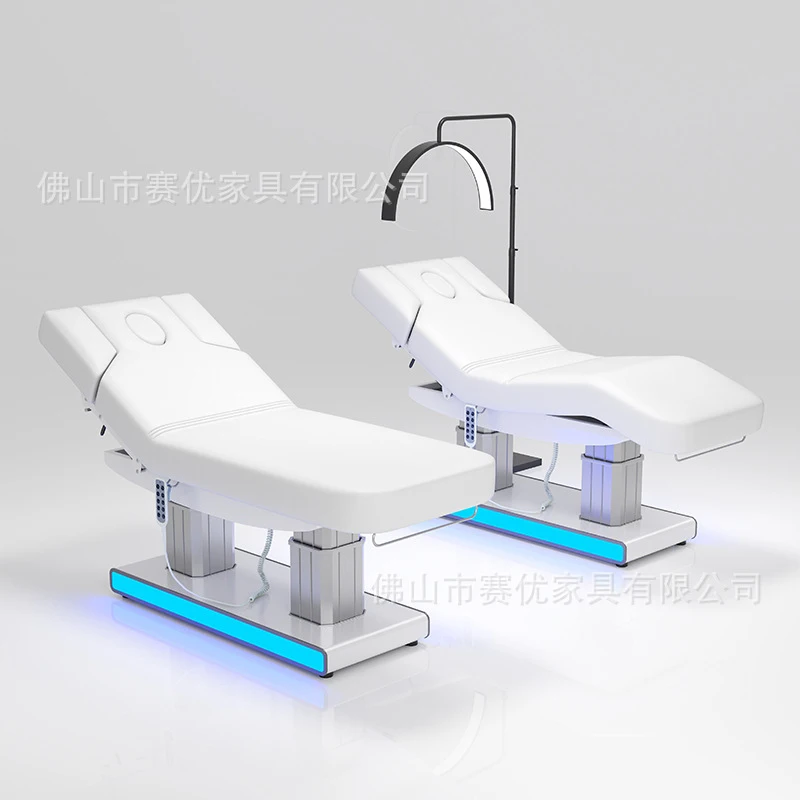 Massage Table & Bed,With Lights, Salons, Medical Beauty Injection , Heated SPA Massage Bed, Eye