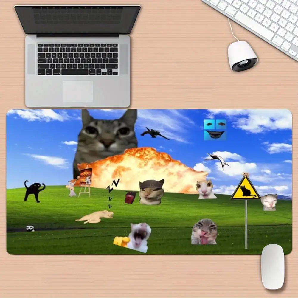 cat Funny Large size Painting Creative Mouse Pad Laptops Gaming Deskmat  Mousepad Anime Office Carpet Gamer Keyboard Computer