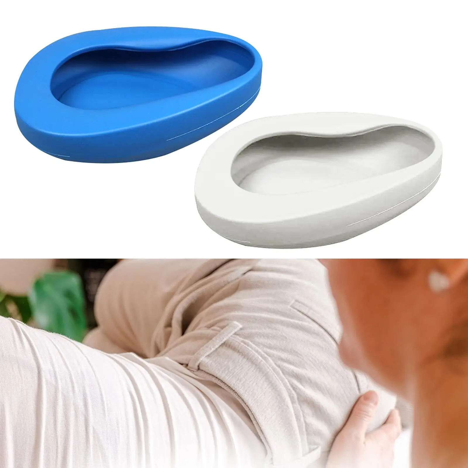 Bedpan for Home Use Durable Easy Use Bed Pan for Bedridden Patient Women Men