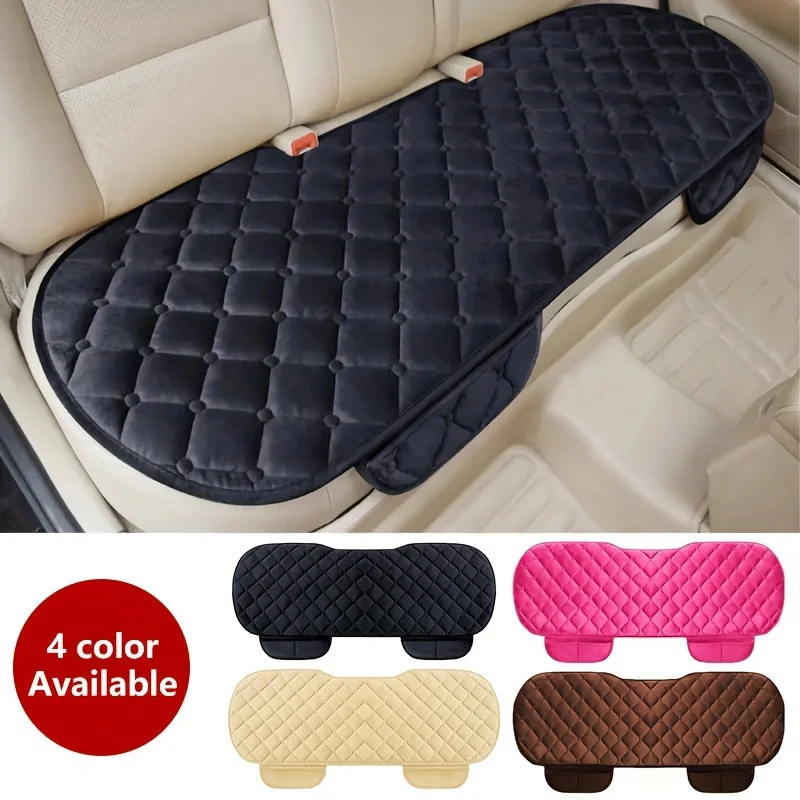 Plush Car Back Seat Protector  Soft Non-Slip Durable Rear Row Seat Cushion Mat with Auto Chair Accessories Comfort Protection