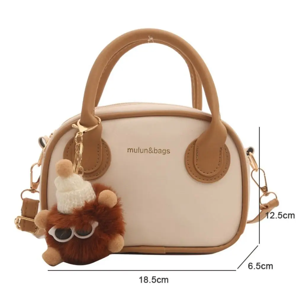 Fashion PU Leather Women Shoulder Bag Square Zipper Crossbody Bag Large Capacity Solid Color Travel Handbag