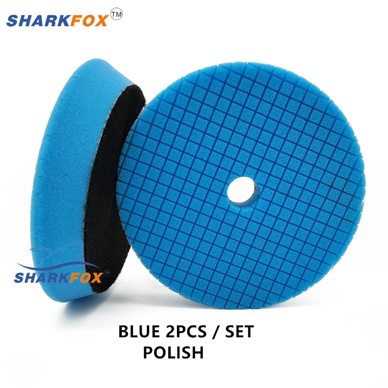 Sharkfox 3/5/6 inch (80mm/125mm/150mm) Auto Spons Polijstschijven Buffing Pads Kit Voor Auto Polijstmachine Buffer