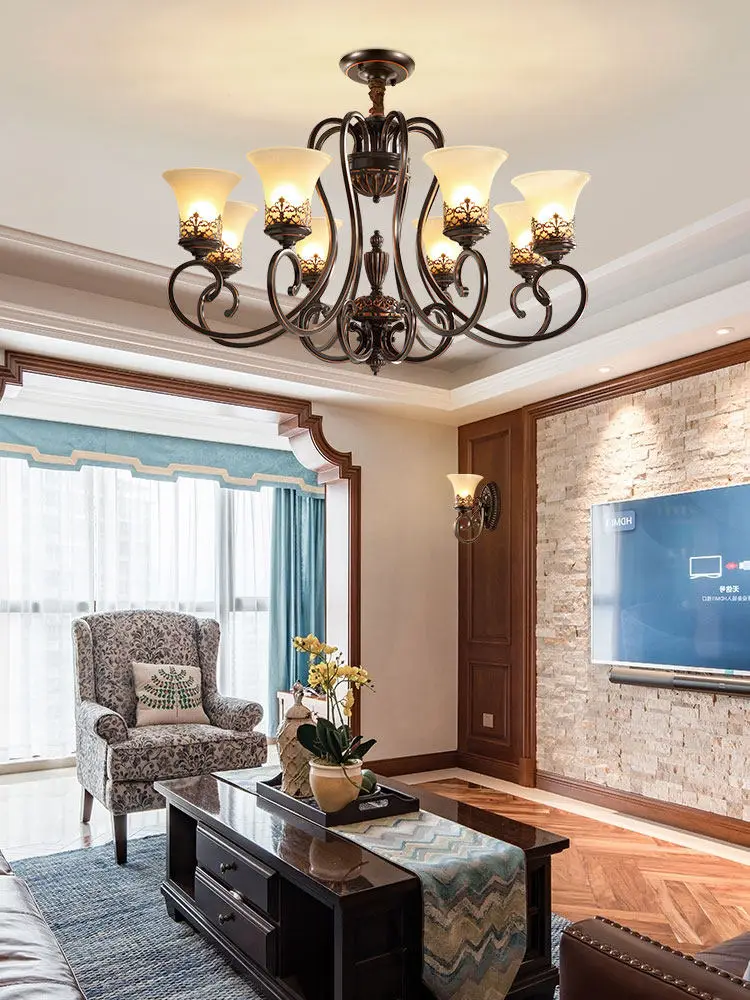 American Retro Led Pendant Light For Home Decoration Suitable For Living Room Lights Bedroom And Dining Room Lighting Fixtures