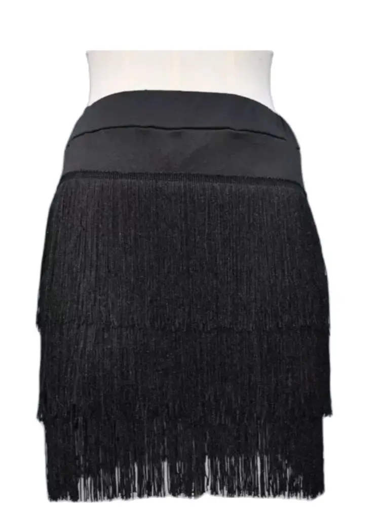 1pcs/lot Adult Latin Dance Skirt Women Fringed Latin Skirt Lady Cha Cha Rumba Samba Fringe Sexy Dance skirt