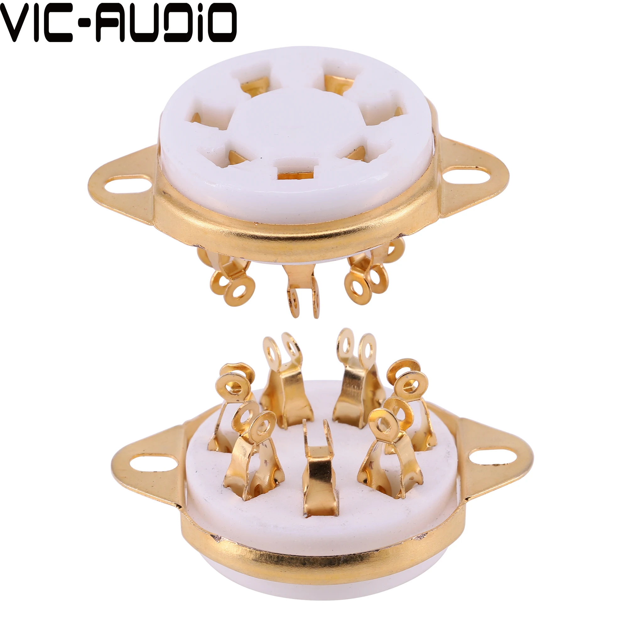 GZC7-2 Soquete De Tubo De Cerâmica, Montagem Do Chassi Para 6A6 826 832 Amplificador De Tubo De Vácuo, Áudio HIFI, 7Pin, 2Pcs