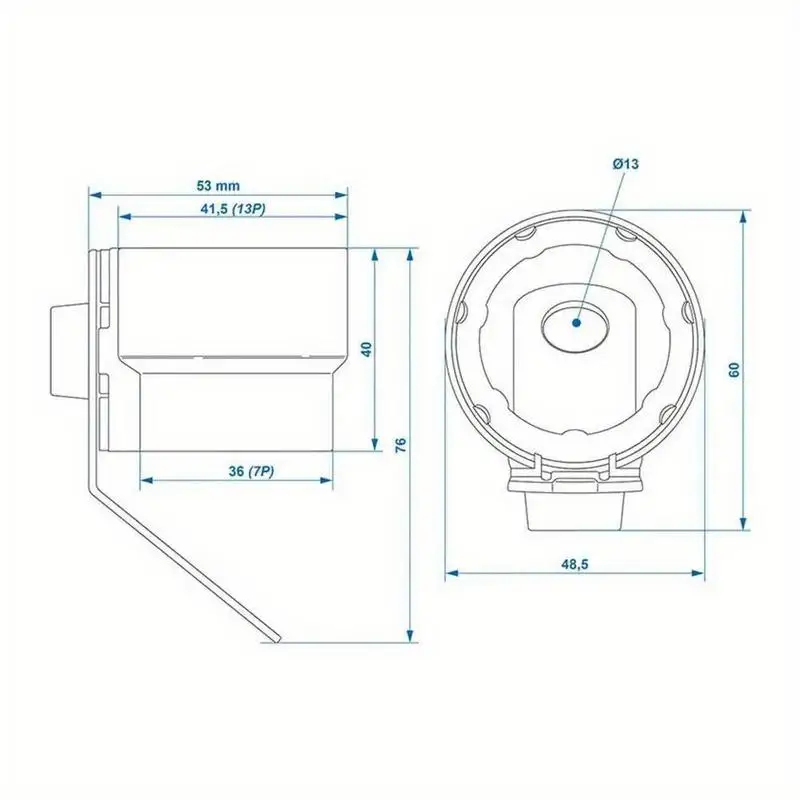 1PC Round Parking Cover Trailer Plug Holder ABS Accessory Bracket Fixed 7/13 Pin Trailer Connector