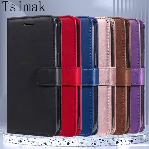 Leather Case For Samsung Galaxy S25 Ultra S24 Plus S23 S22 S21 FE S20 S10E S10 Lite S9 S8 S7 Edge Flip Wallet Phone Cover
