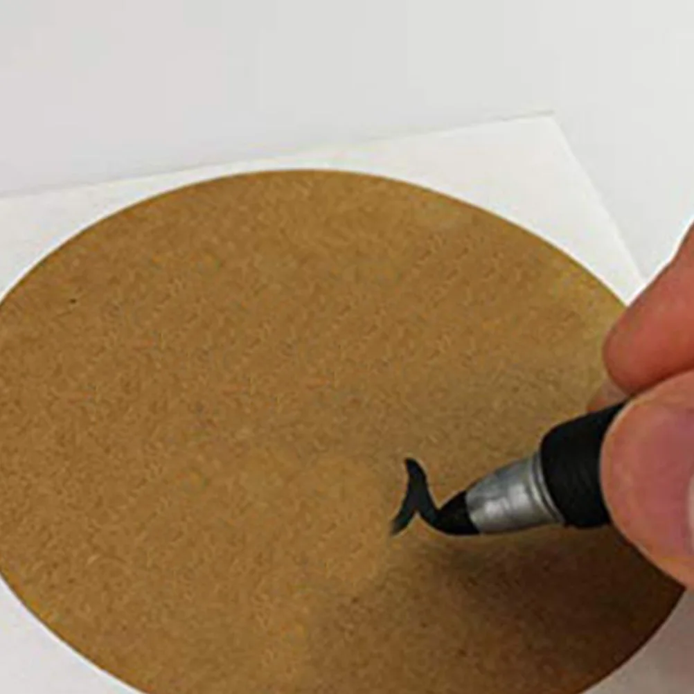

3 Rolls Round Label Stickers Blank Writable Kraft Paper Self Adhesive Sealing Decals for Gifts Parties Homemade Craft DIY
