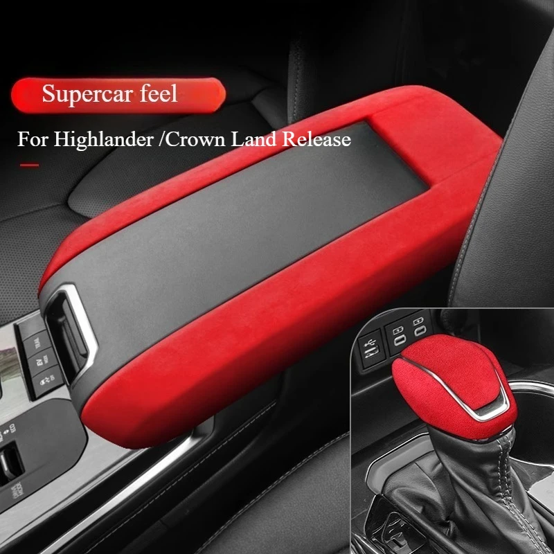 

For 2022 Types of Highlander Crown Land Armrest Box Protective Cover Pad Central Control Gear To Turn The Interior Modification
