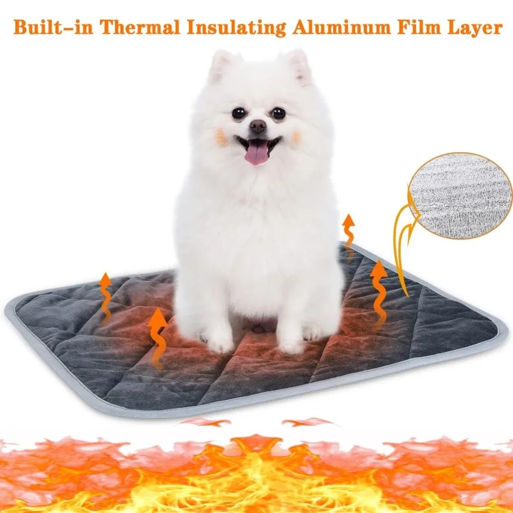 

Pet Bed Mat Anti-Slip Self-Heating Dog Pad Thermal Folding Pet Sleeping Blankets Soft Cozy Dog Kennel Mat for Cats and Dogs