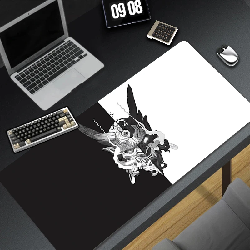 

Mouse Pad Laptop Non-slip Esports Office Laptop Oni Mask Desk Mat Soft Game Player Mousepad Mini PC Accessories Keyboard Pad