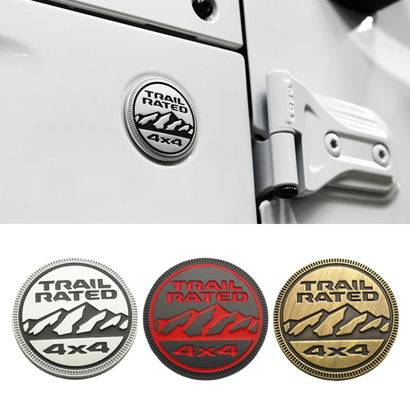 Emblema de Metal 3D para coche, insignia nominal de rastreo 4X4, pegatinas para coche para Jeep Cherokee Compass Trail Hawk Liberty Commander JK, estilo de coche
