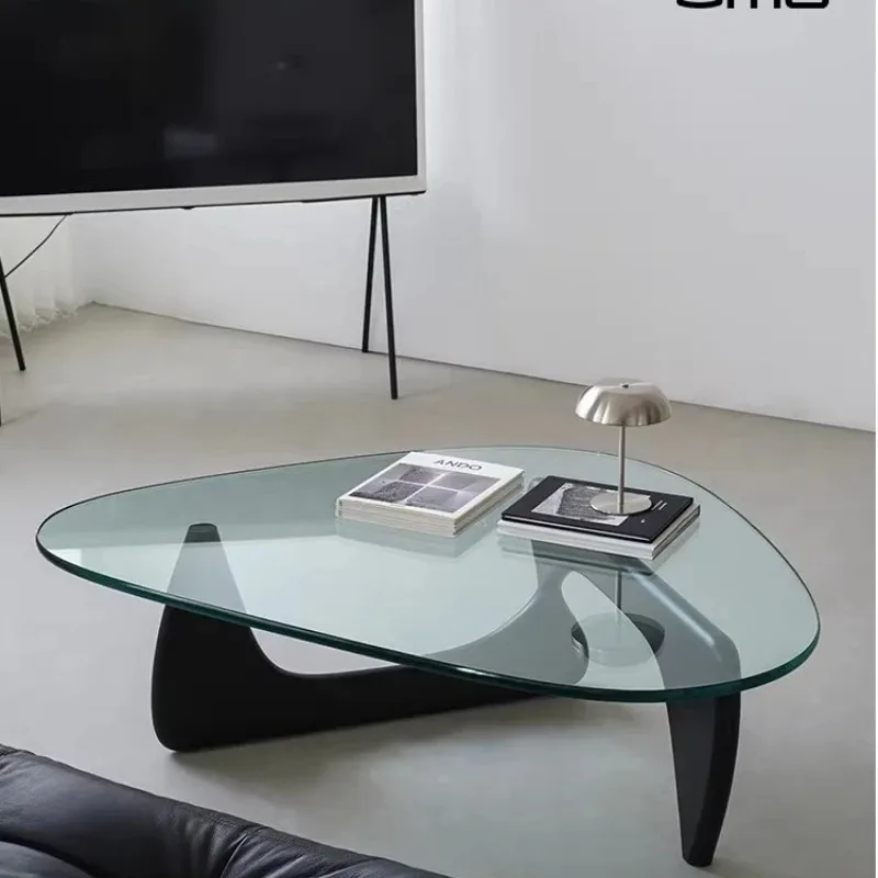 

Creative Nordic triangular coffee medieval glass ta ble Creative Nordic triangular coffee t medieval glass table