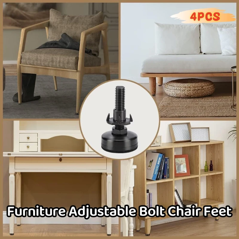 

Furniture Adjustable Bolt Base Sofa Cabinet Table Silent Damping Anti-slip Sofa Riser Chair Foot Level Floor Protection Leg Pad