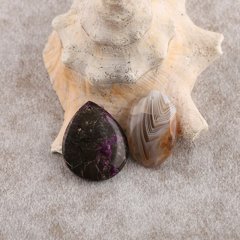B&F Charoite＆Blue Lace Agate Earring Beads for Jewelry Making Handmade Natural stones beads, Stones for jewelry Making Supplies