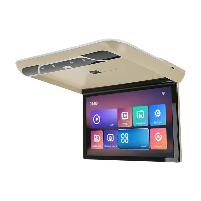 19 inch Car Roof Android Monitor MP5 Smart TV Mounted Player WIFI 2+32G HD USB SD HDMI Mirror link with 16 Color Atmosphere Lamp