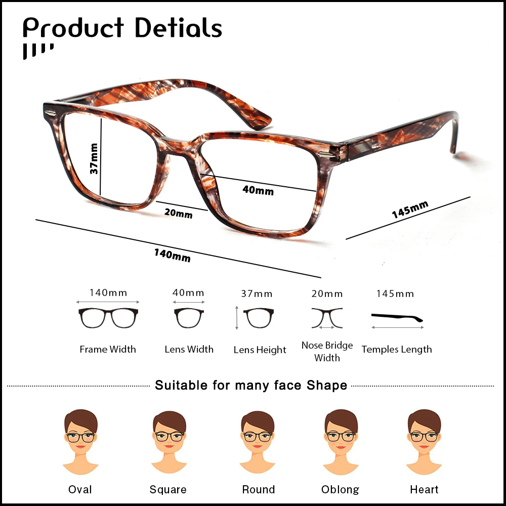 Henotin New Trend Optical Reading Glasses Women Leopard Tea Vision Care Eyeglasses Farsighted Diopters 0+0.5 +6.0