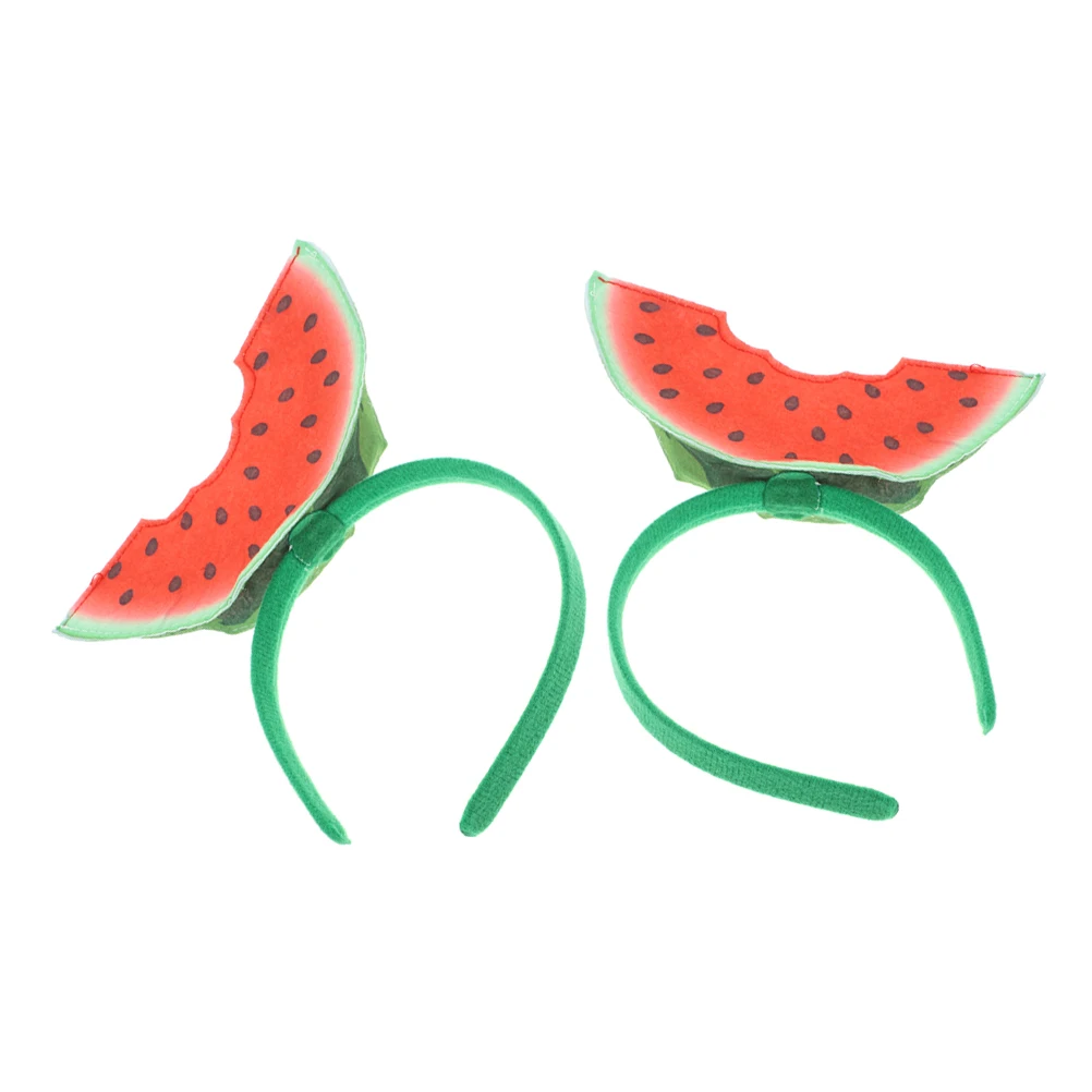 

2pcs Three-dimensional Watermelon Headband Woman Man Felt Cloth Party Accessories Summer Hair Decorations