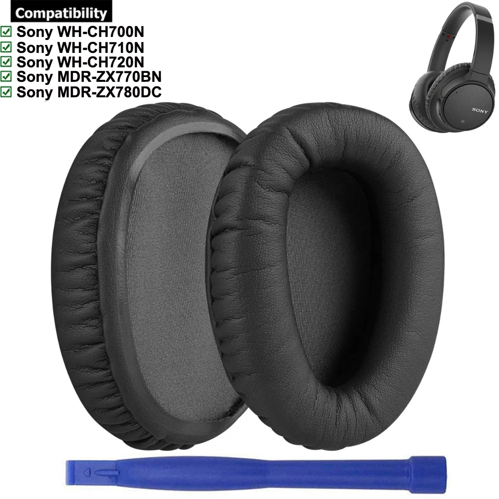 Almohadillas de repuesto para los oídos, cubierta de cojín para Sony WH-CH700N, WH-CH710N, WH-CH720N, MDR-ZX770BN, MDR-ZX780DC, 1 par