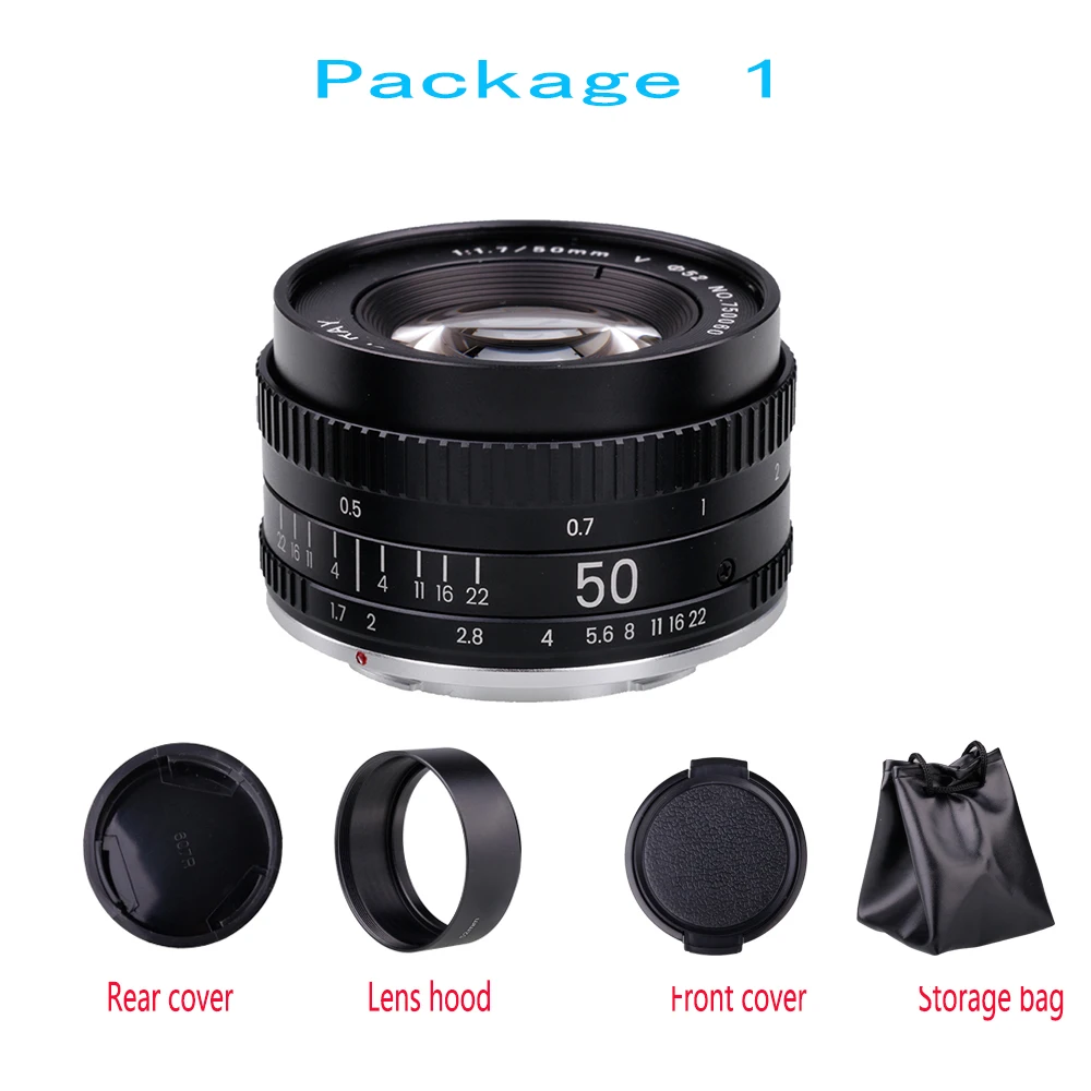 Metall RISESPRAY 50MM F1.7 Generation V Große Blende Manuelle Fokus Prime Vollformat Kamera Objektiv Für CANON EOS EF NIKON AI F – Detail 3