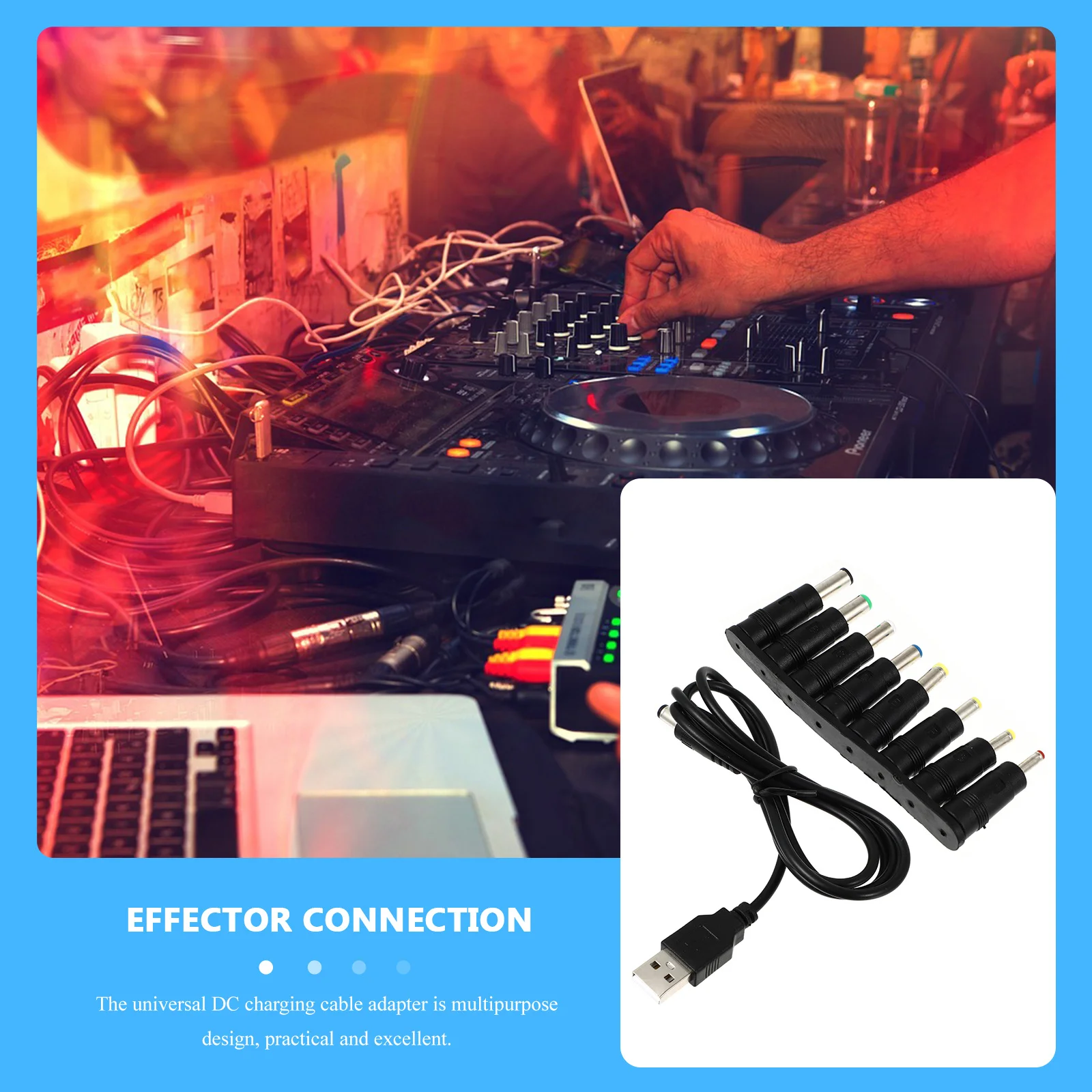 1Set Universele Dc-oplaadkabeladapter Flexibel Duurzaam USB naar Dc-netsnoer Multifunctioneel voor camera Betrouwbare veiligheid