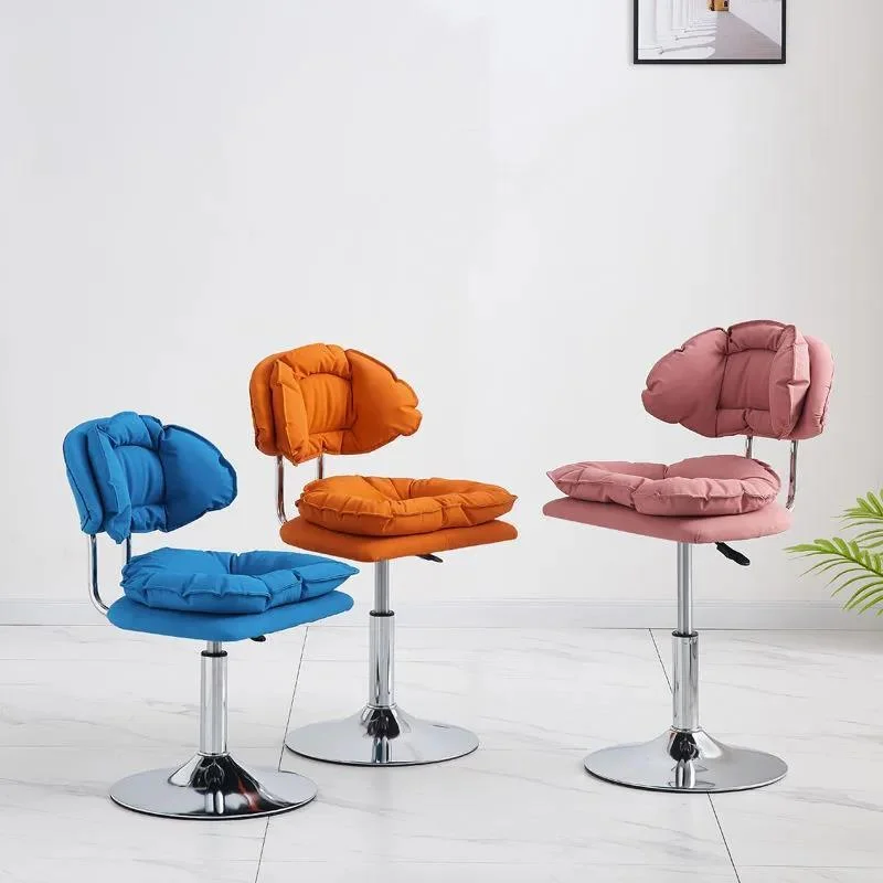 Bar Chair Modern Simple Rotating High Stool Home Backrest Bar Chair Lift Light Luxury Bar Stool Vanity Chair Chairs Living Room