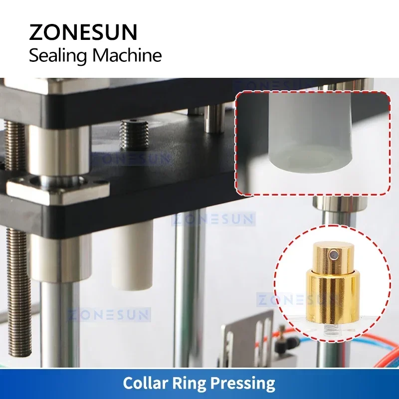 ZONESUN ZS-YG11U Macchina automatica per sigillare profumo per la crimpatura dello spruzzatore e l'anello del collare che pressa le bottiglie personalizzate dei fiale