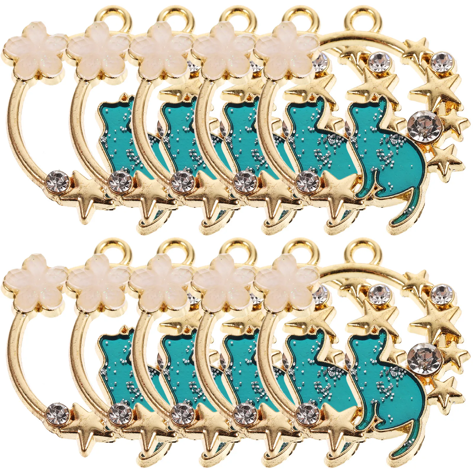 

10Pcs Alloy Cat Modeling Pendant Exquisite Wear-Resistant Charms for DIY Jewelry Making Necklace Bracelet Earring Craft Projects
