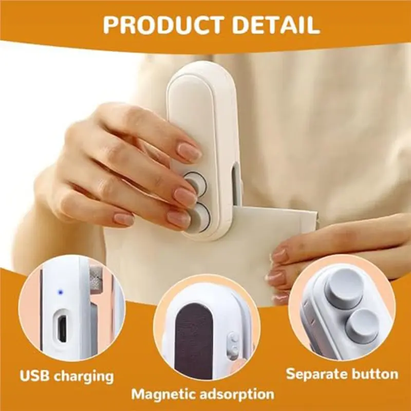 VELIF-Resealing Machine, Mini Bag Sealer, Upgraded 2 In 1 Rechargeable Portable Bag Sealing Device For Travel