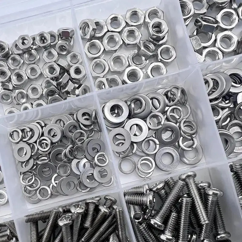 640Pcs Corrosion-Resistant Snap-in Nuts M2 To M5 Sizes Premium Screw And Nut Assortment Kit DIY Accessories