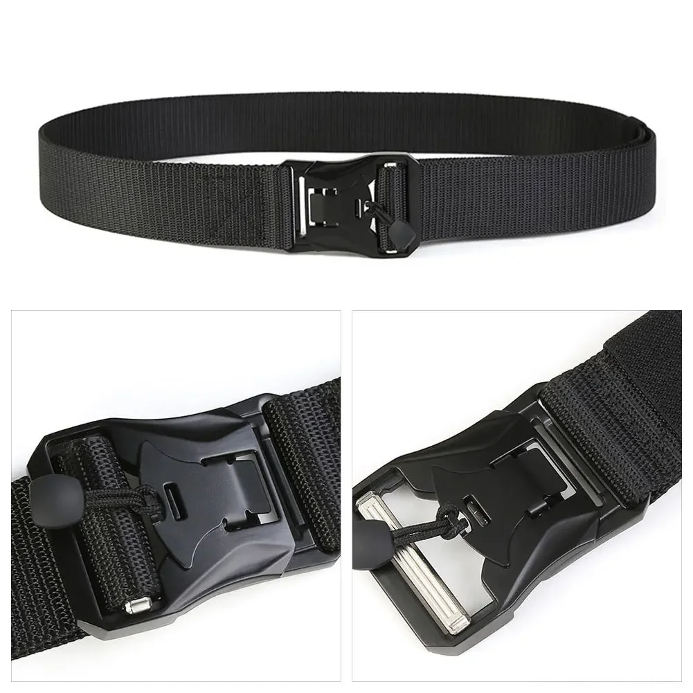 Outdoor Tactical Belt Quick Release Magnetic Buckle Military Belt Soft Real Nylon Sports Accessories Belt For Men And Women