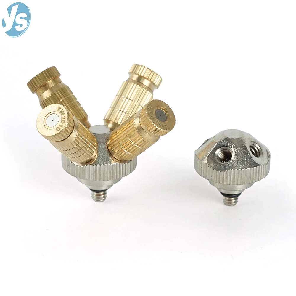 Multi-Hole Nozzle Base Sprinkler System 3/4/5 Outlets Optional Garden Cooling Dust Suppression Atomizing Spray Fitting