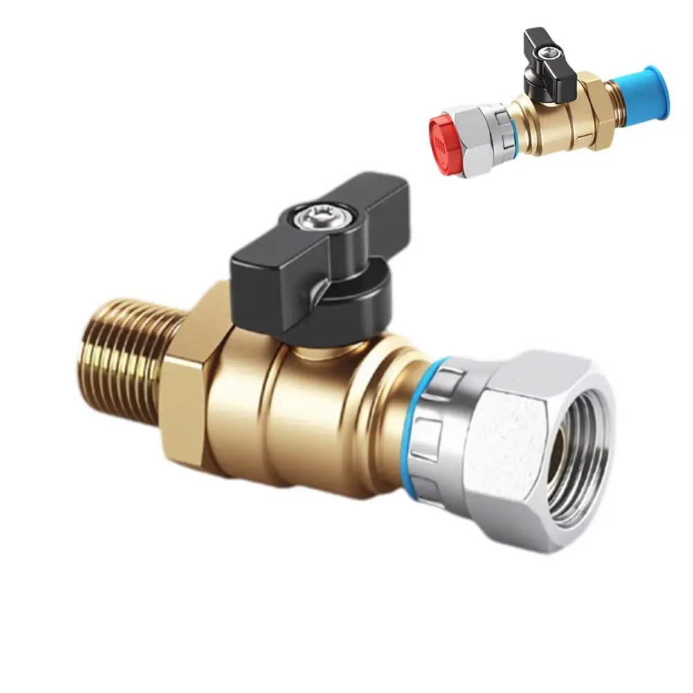 Air Brake Shut Off Valve 18x1.5mm Male Female Brass Pneumatic Control Switch For Commercial Trucks