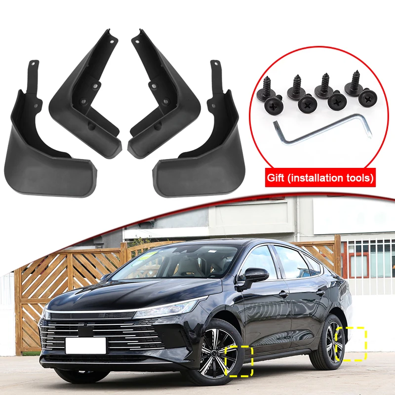 

Car Styling For BYD King Chazor DM-i 2023 2024 2025ABS Car Mud Flaps Splash Guard Mudguards MudFlaps Front Rear Fender Accessory