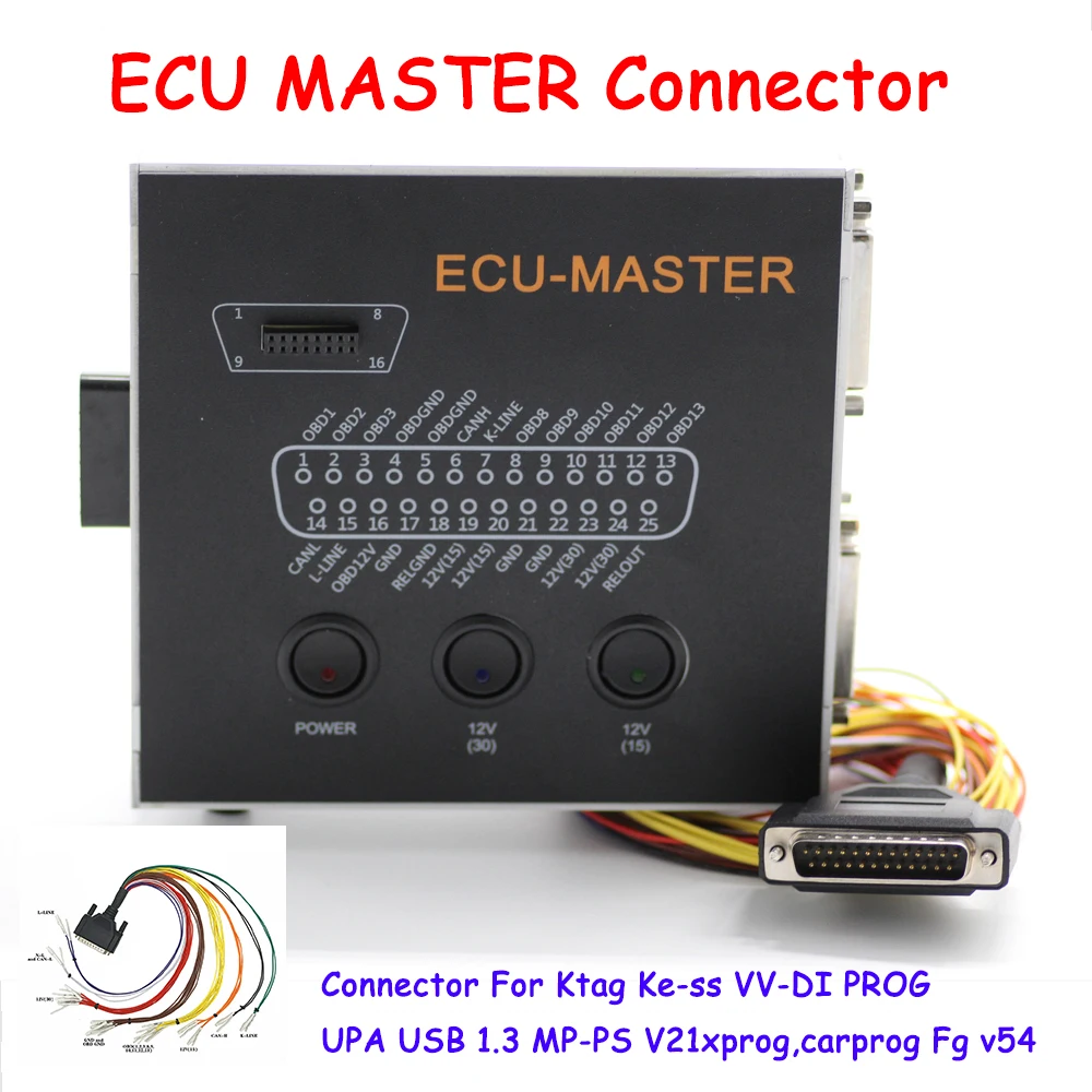 

ECU Master Connector DB25 Cables Auto Chip Tunning Connect ECU BSI UCH EZS CAS Dashboards For Ke ss Vvdi Pisini Orange5