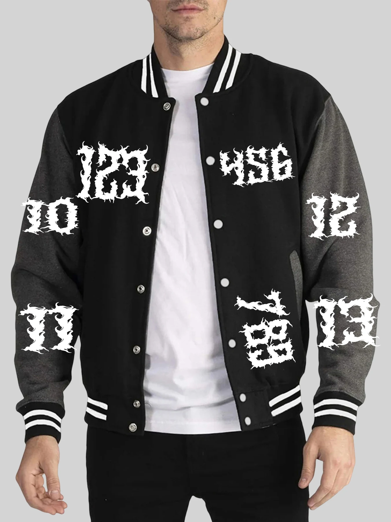 

Dyeing Digital Creativity Prints Men Street Casual Tops Autumn Winter Jackets Loose Sports Clothes Fashion Soft Baseball Jersey